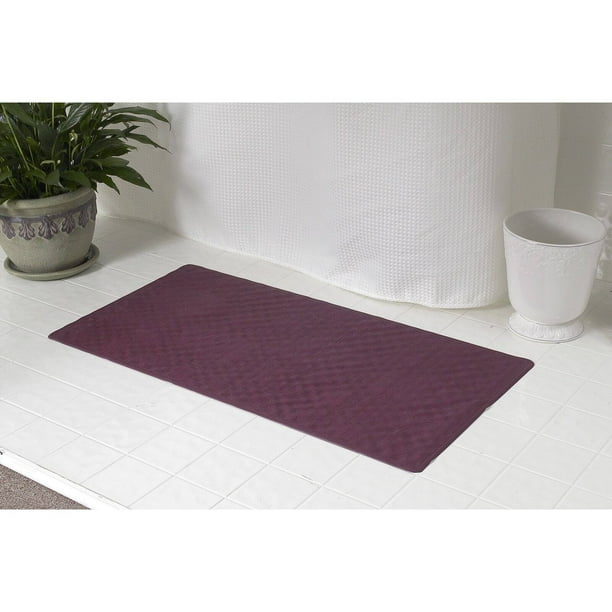 Medium (16'' x 28'') SlipResistant Rubber Bath Tub Mat in Burgundy