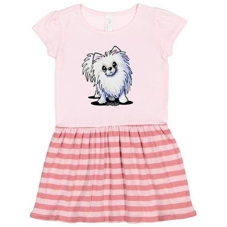 

Inktastic Creamy White Pom Gift Toddler Girl Dress