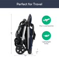 thumbnail image 4 of Colugo Navy Stroller - Lightweight, Compact, One Hand Fold, Travel Stroller with Rain Cover, Backpack and Cup Holder, JPMA Certified, UPF 50+ Canopy, 2 Seat Recline Positions, 16 lbs, Toddler, 4 of 5