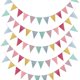 thumbnail image 1 of Bandera de lino reutilizable, bandera de arcoíris triangular de tela multicolor para decoración de bodas y cumpleaños con cuerda de algodón gruesa duradera, 1 of 5