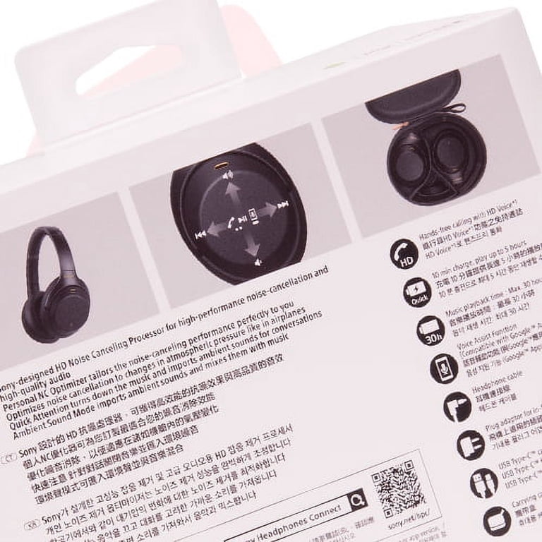 Sony WH-1000XM4 Wireless Noise-Canceling Over-Ear Headphones Black