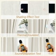 thumbnail image 4 of Cream Linen Blackout Curtains 60 Inch Length 2 Panels Set for Living Room Bedroom Back Tab Thermal Insulated 100% Black Out Linen Drapes Room Darkening Window Curtains Ivory Natural, 4 of 9