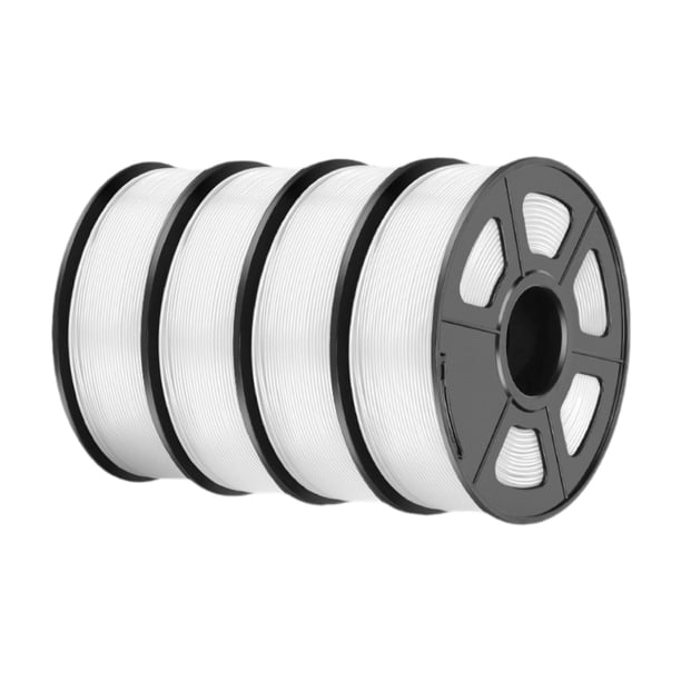 4 filamentos para impresora 3D, accesorio universal para impresora 3D resistente al desgaste. Blanco