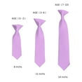 thumbnail image 2 of Solid Lavender Boy's 14" Clip On Tie Age 7 to 10 Years Old, 2 of 5