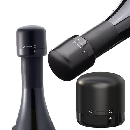 2 Pack Plastic Silicone Wine Bottle Stoppers Reusable Compact Wine Preserver Bottle Saver Wine Corks Keep Fresh Fits Any Bottle