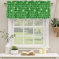 thumbnail image 2 of Lucky Shamrock Curtain Valances for Windows, Kitchen Valance Window Treatments Panel 2 Pack, St. Patrick's Day Spring Plants Green Stripes Rod Pocket Short Curtains for Bathroom Bedroom 42 x 12 Inch, 2 of 8