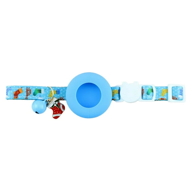 Collier pour Animaux Ajustable Motif Dessin Animé Motif Exquis Résistant à l'Usure Habillage Polyester Localisateur Étui Protecteur Collier pour Animaux pour AirTag