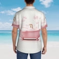 thumbnail image 3 of Lsque Cute Bathtub pattern Hawaiian Shirt for Men, Unisex Summer Beach Casual Short Sleeve Button Down Shirts-X-Large, 3 of 9