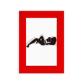 thumbnail image 1 of Hot Girl Girl Gal Outline Picture Display Art Red Photo Frame, 1 of 4
