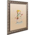 thumbnail image 2 of Trademark Fine Art "Little Red Bird" Canvas Art by Jennifer Nilsson, Gold Ornate Frame, 2 of 4