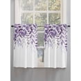 thumbnail image 5 of Purple Leaves 2 Panel Kitchen Curtains for Windows, Summer Botanical Bathroom Privacy Curtain, Home Décor Window Treatment for Bedroom/Living Room 55"x45", 5 of 6