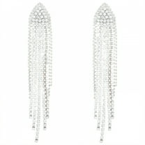 DESIGNICE Statement Earrings for Women,Flowing Tassel Motion Silver Jewelry for Women,Chandelier Earrings for Women Fashion Jewelry Gift,Style1