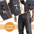 thumbnail image 6 of liyiyiyia Pants for Men Water Resistant Ripstop Cargo Work Pants Hiking Pants Trousers Multi Pockets, 6 of 9