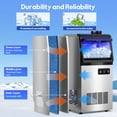 thumbnail image 6 of TITTLA Commercial Ice Maker 88Lbs/24H,Freestanding Built-in Ice Machine with 23 lbs Storage,5x9 Cubed Ice,Stainless Steel, 6 of 9