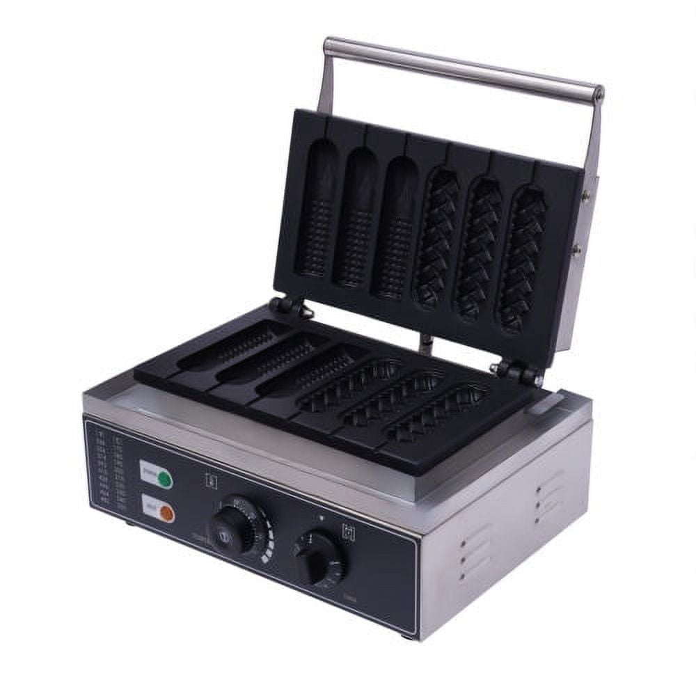 1500W Commercial Nonstick Waffle Corn Hot Dog Maker Machine for Home Restaurant