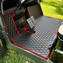 Xtreme Mats Golf Cart Mat, Full Coverage Golf Cart Floor Liner - Compatible with ICON (i20, i40) and Advanced EV (Gen1) - Red Trim