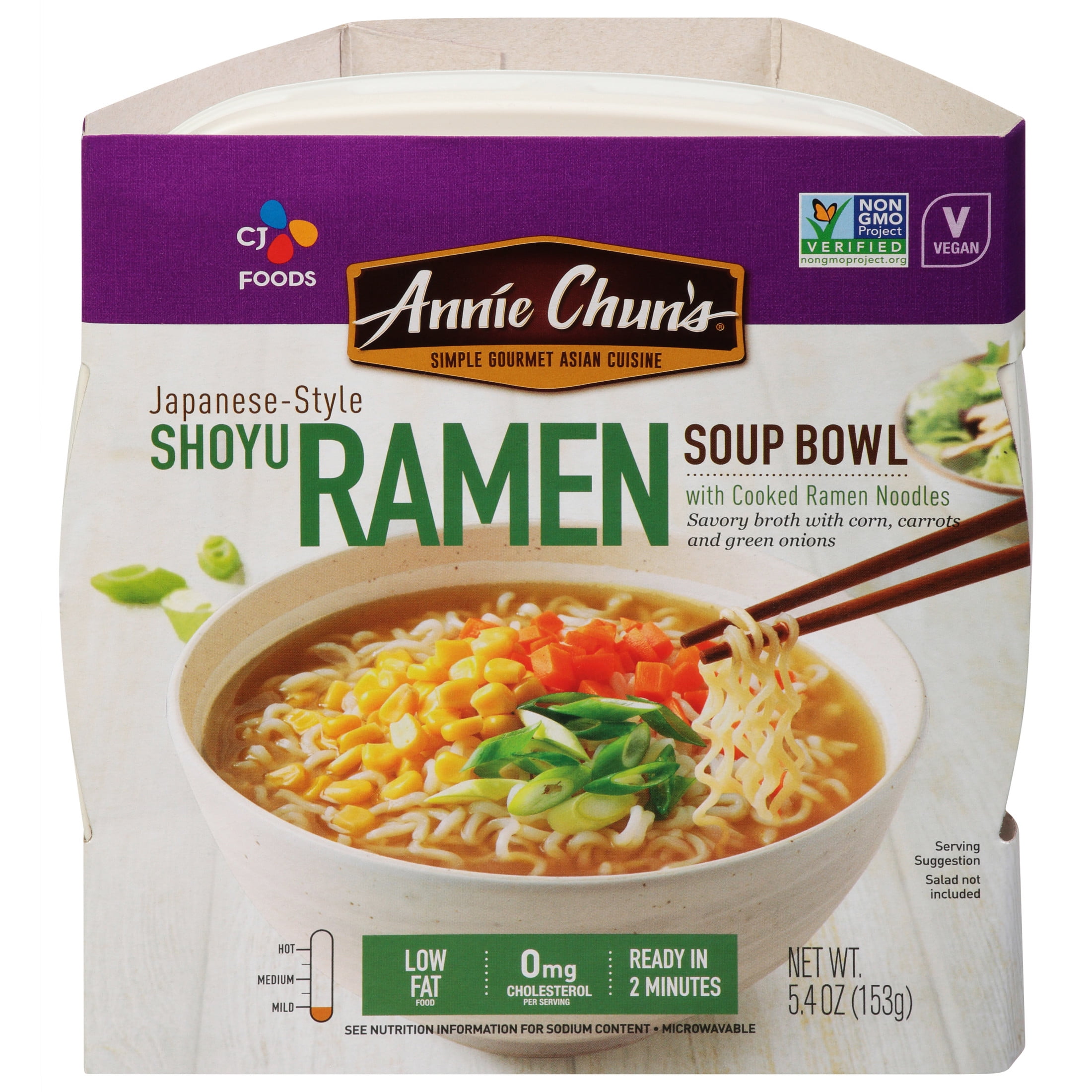 (4 pack) Annie Chun's Japanese Style Shoyu Ramen Soup Bowl, 5.41 oz