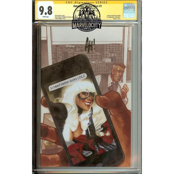 Amazing Spider-Man #1 CGC 9.8 Signed Adam Hughes Variant Cover D