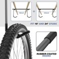 thumbnail image 3 of Ceiling Mounted Bike Rack for Garage, Space-Saving Ceiling Bike Storage for 4 Bikes(Horizontally)/8 Bikes(Vertically), Adjustable Bike Hooks for Road Mountain Bikes, 3 of 9