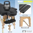 thumbnail image 4 of BestMassage Table de Massage Lit de Massage 73” de Long 2 Pliage Portable Étui de Transport Hauteur Réglable Visage, Noir, 4 of 7