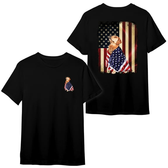 FLAGWIX Golden Retriever American Patriot T-Shirt MLN3266TS