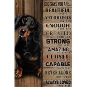 500 Piece Jigsaw Puzzle Dachshund God Says You are Family Puzzles Mother Day, Birthday, Wedding, Graduation, Gift
