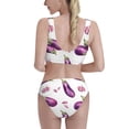 thumbnail image 5 of High Waisted Bikini Sets For Women, Eggplant Garlic Purple Swimsuits Tummy Control, Two Pieces Bathing Suit, 5 of 8