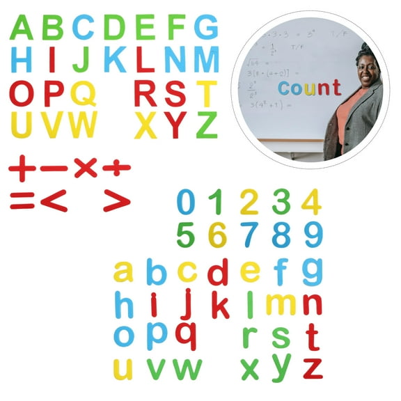 PAMINGONO Assorted Color Alphabet and Numbers Fridge Magnet Set with Full Backing for Home Use 69 Pieces