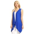 thumbnail image 4 of Made by Johnny Women's Lightweight Sleeveless Draped Open Cardigan XL ROYAL_BRITE, 4 of 7