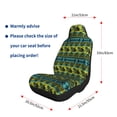 thumbnail image 3 of Uemuo Teal Vintage Corn Pattern Pattern Car Seat Covers for Front Seats Waterproof Seat Covers for Cars, Universal Auto Front Seats Protector Fits for Car-2 PCS, 3 of 6