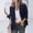 Navy, variant on Jacenvly 2024 Blazers for Women Clearance Lapels Long Sleeve Cropped Office Suit Blousebutton Pocket Solid Cardigan Coat Soft Comfort Casual Trendy Slimming Top