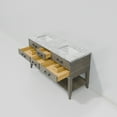 thumbnail image 6 of Woodhaven 60 in W x 22 in D Grey Oak Double Bath Vanity and Carrara Marble Top, 6 of 9