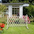 thumbnail image 1 of BELOVING Porte-Gare pour Chien en Bois Porte de Jardin Extensible Protection de Porte s'Ajuste à Différentes Largeurs 170cmx70cm Blanc, 1 of 10