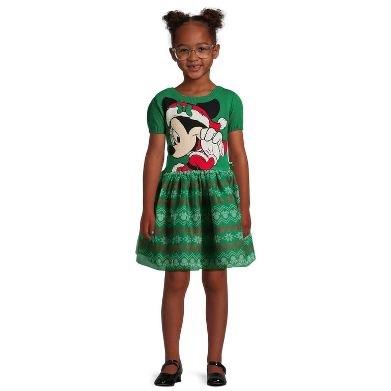 Disney Minnie Mouse Girls Cosplay Sweater Dress Sizes 4 16