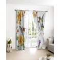 thumbnail image 3 of Spring Floral Blackout Curtains for Bedroom/Living Room, Thermal Insulated Kitchen Curtains, Summer Botanical Birds Vintage Grommet Darkening Window Treatment Drapes 52"x84"x2, 3 of 8