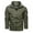 Army Green Mens Shirts Clearance, variant on BSDJILFG Rain Jackets Tall Men Waterproof Long Sleeve Zip-Up Windbreaker Solid Color Collar Bomber Jackets with Detachable Hoods ,M-5XL