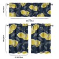 thumbnail image 6 of Kitchen Curtains 36 Inch Short - 3 Panel Set Lemon Print, Rod Pocket Window Curtains 100% Polyester, Cute Fruit Valance for Farmhouse, Cafe, Living Room, Bedroom, Easy Wash, 6 of 6