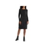H Halston Womens Metallic Faux-Wrap Cocktail and Party Dress