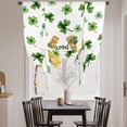thumbnail image 3 of Saint Patrick's Day Balloon Curtains for Windows, Bedroom Curtains 54 Inch Length, Horseshoe Green Botanical Clovers Leaf Tie Up Curtains Panels Thermal Insulated Bathroom Curtains Window 42"x54", 3 of 8
