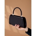 thumbnail image 3 of RUMANLAND Women's Patent Leather Evening Bag, Top Handle Clutch Purse with Glossy Finish and Elegant Structured Design, 3 of 7
