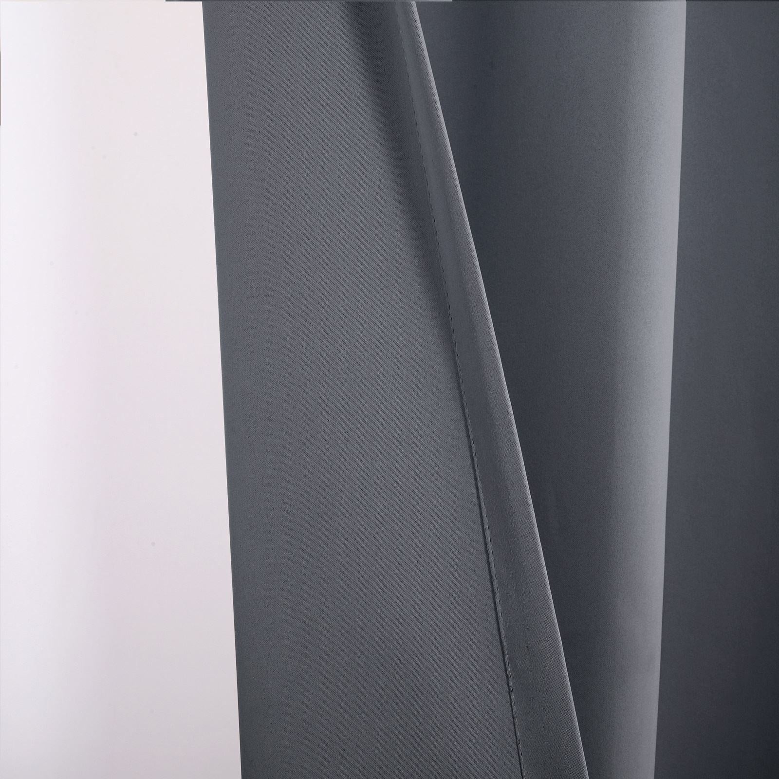 2X Curtains Darkening Thermal Insulated Curtain Panels for Living Room Blue Color Shower Curtain Set Bath Partition Curtain No Drilling Curtain