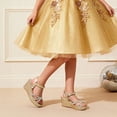 thumbnail image 2 of DREAM PAIRS Girls' Wedge Heel Sandals with Adjustable Strap, Non-Slip Sole Dress Sandals for Kids, 2 of 6