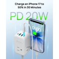 thumbnail image 3 of Extensor de Enchufe Eléctrico TROND Giratorio 360° con USB C de 20W, 3 of 7
