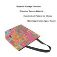 thumbnail image 3 of FORMRS Womens Canvas Tote Bag with Zipper Inner Pocket Shoulder Handbag, Art City, 3 of 7
