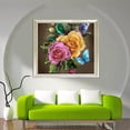 thumbnail image 3 of Cuadros Decorativos 2 piezas 5D DIY diamante pintura rosas punto de cruz bordado mosaico Kit decoración Tmvgtek embutido en tela, 3 of 6