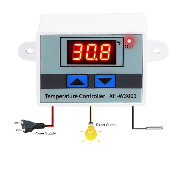 Moyic Controlador de temperatura LED Digital XH-W3001 incubadora interruptor de calefacción de refrigeración termostato Sensor NTC 10A 12V 24V 220VAC Conjuntos de muebles de dormitorio No. 4 Moyic HA025511-04