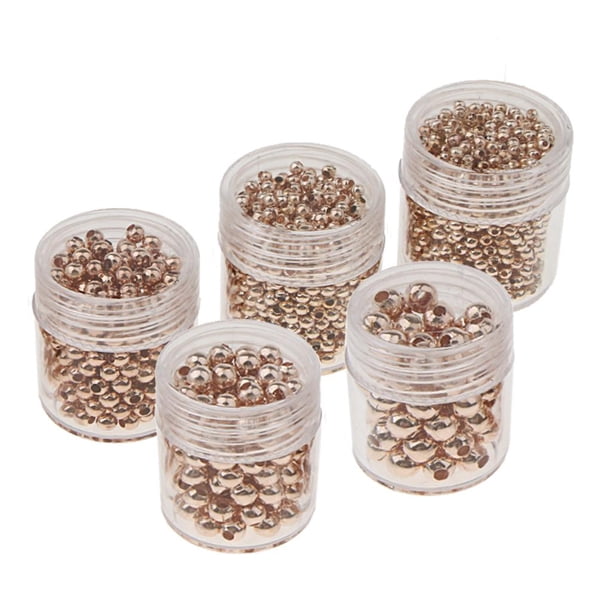 chapadas en pta / oro Paquete de 5 botels de tamaño surtid joyas de abalorios DIY Pulseras Colres BLESIY Granos flojos de la joyería