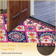 thumbnail image 6 of CURLYOOT Mandala Half Round Door Mat, Indoor Outdoor Entrance Rug, Colorful Floral Semi Circular Area Rug, Non Slip Washable Absorbent Doormat, Laundry Room Rug 24'' x 36'', 6 of 7