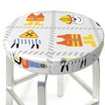 thumbnail image 3 of Hirioo Construction Equipments Worker for Round Bar Stool Seat Covers Washable Stool Cushion Slipcover Elastic Bar Chair Covers for 12-14 Inch Chair-12 inch, 3 of 7