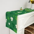 thumbnail image 3 of YIBAGA St. Patrick's Day Table Runner, Green Shamrock Table Decorations for St. Patrick's Day Party Dining, 13x90 inch, Polyester, 3 of 6